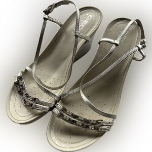 Geox Women's Metallic Strappy Sandals